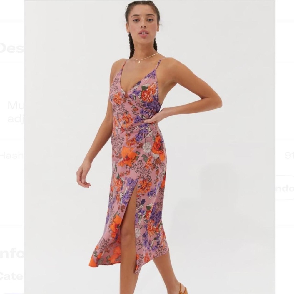 NWOT Urban Outfitters silky floral dress